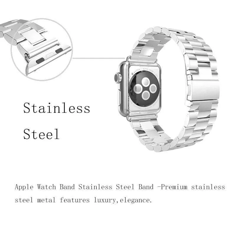 Apple Watch Band, Stainless Steel Sports Link Strap