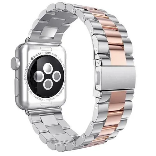 Apple Watch Band, Stainless Steel Sports Link Strap