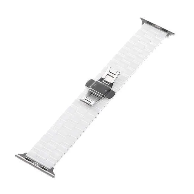 Apple Watch Ceramic Band, Stainless Steel Link Watchband Series