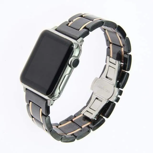 Apple Watch Ceramic Band, Stainless Steel Link Watchband Series