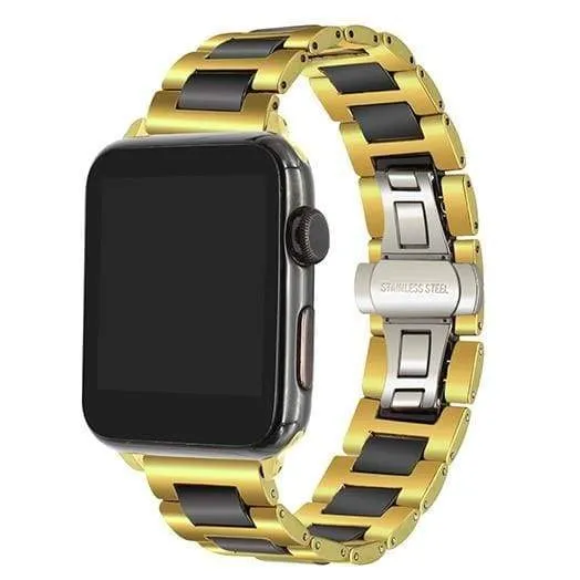 Apple Watch Ceramic Band, Stainless Steel Link Watchband Series