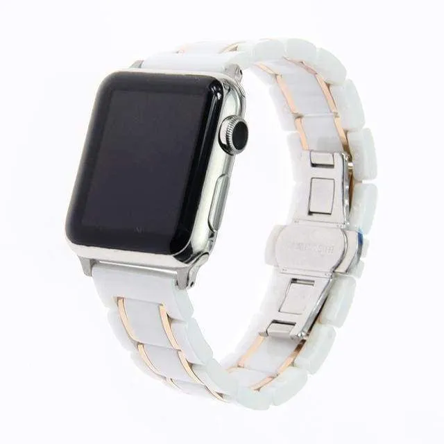 Apple Watch Ceramic Band, Stainless Steel Link Watchband Series