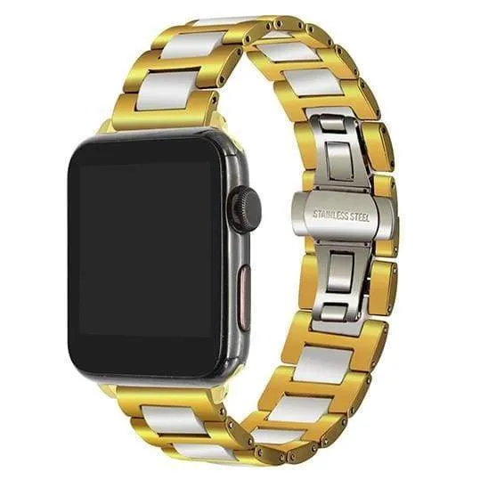 Apple Watch Ceramic Band, Stainless Steel Link Watchband Series