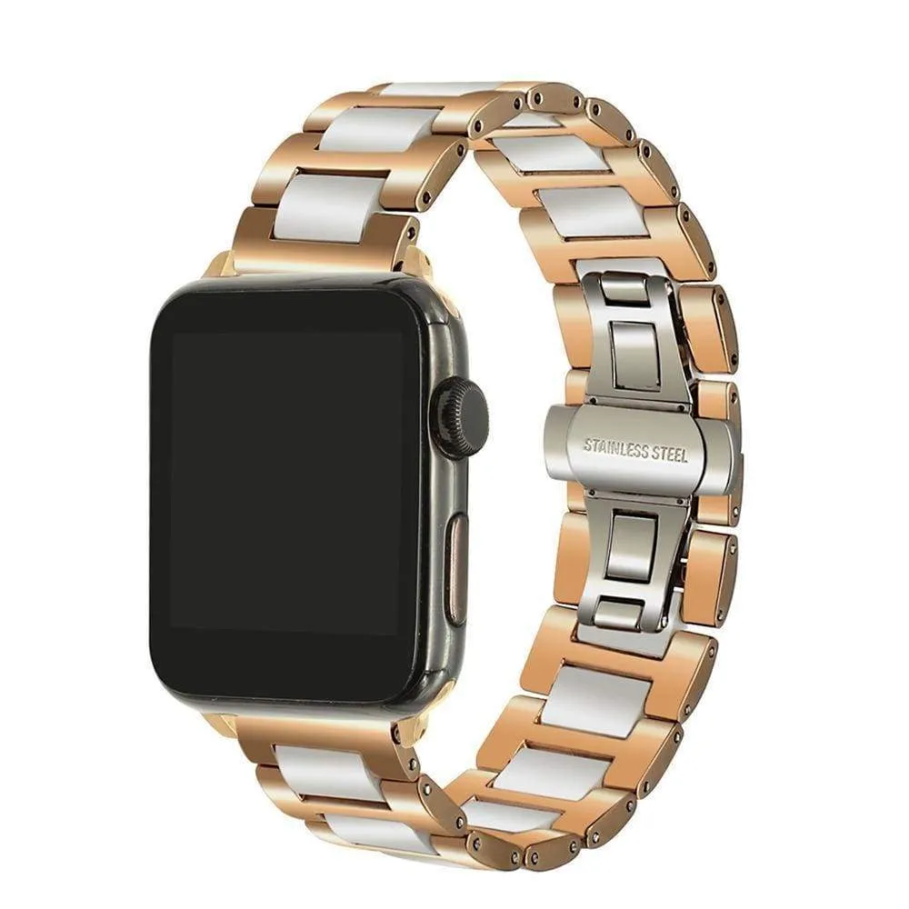 Apple Watch Ceramic Band, Stainless Steel Link Watchband Series