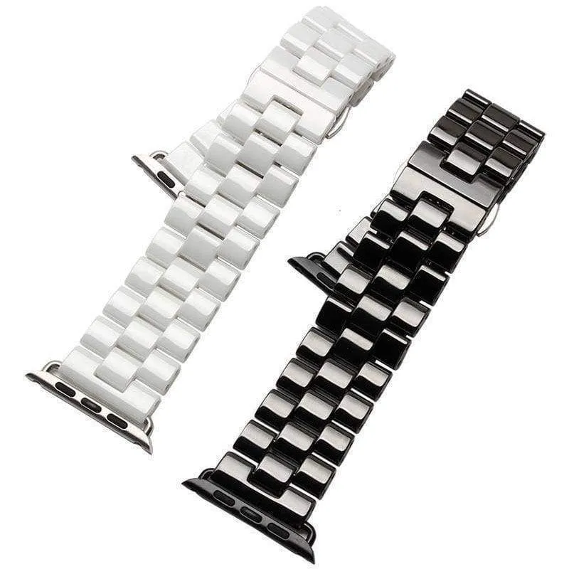 Apple Watch Ceramic Band, Stainless Steel Link Watchband Series