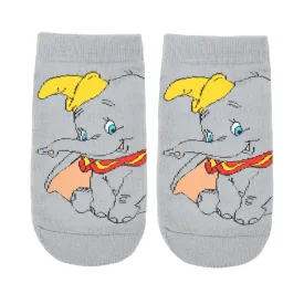 Balenzia X Disney Character Cushioned Ankle socks for women-Dumbo (Pack of 1 Pair/1U)-Grey