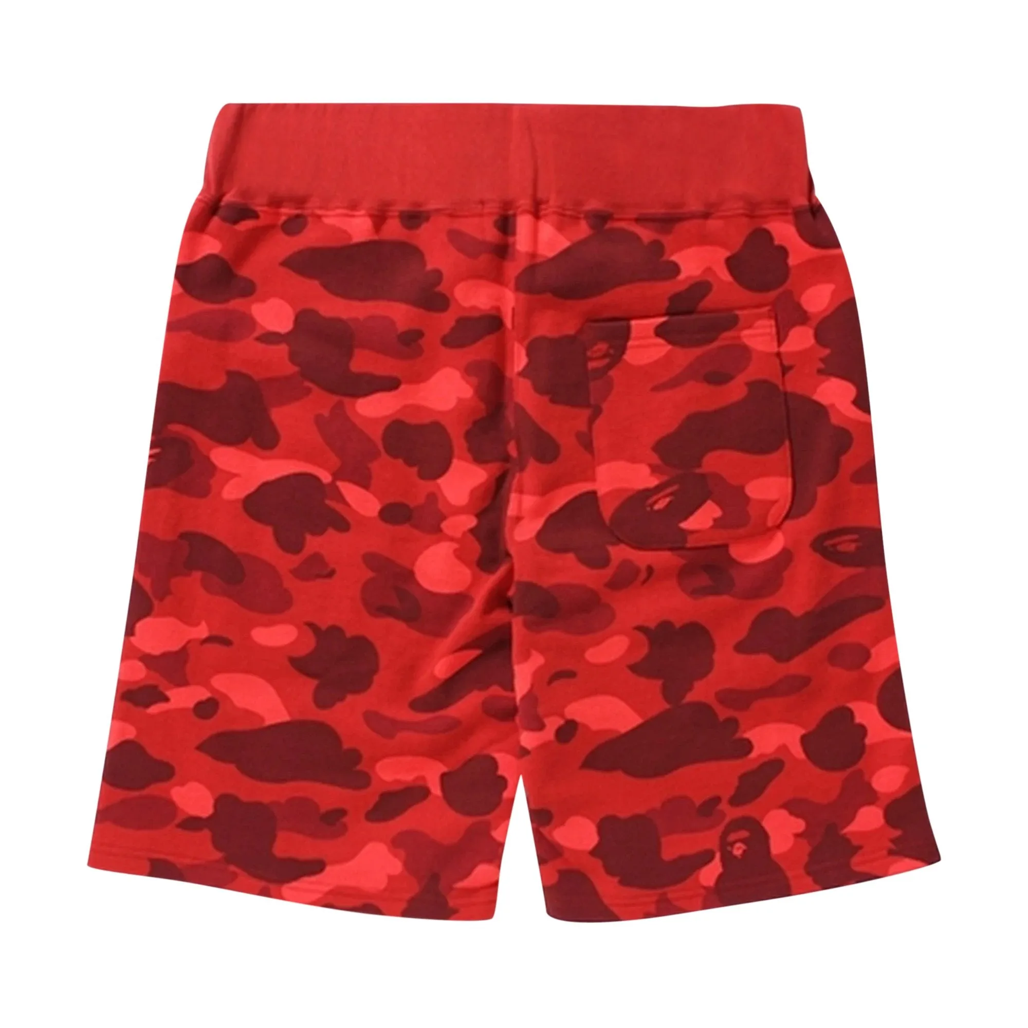 BAPE Camo Shark Sports Shorts, Red