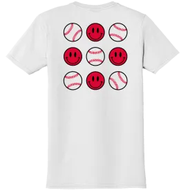 Baseballs & Smiley Faces - Comfort Colors® Tee