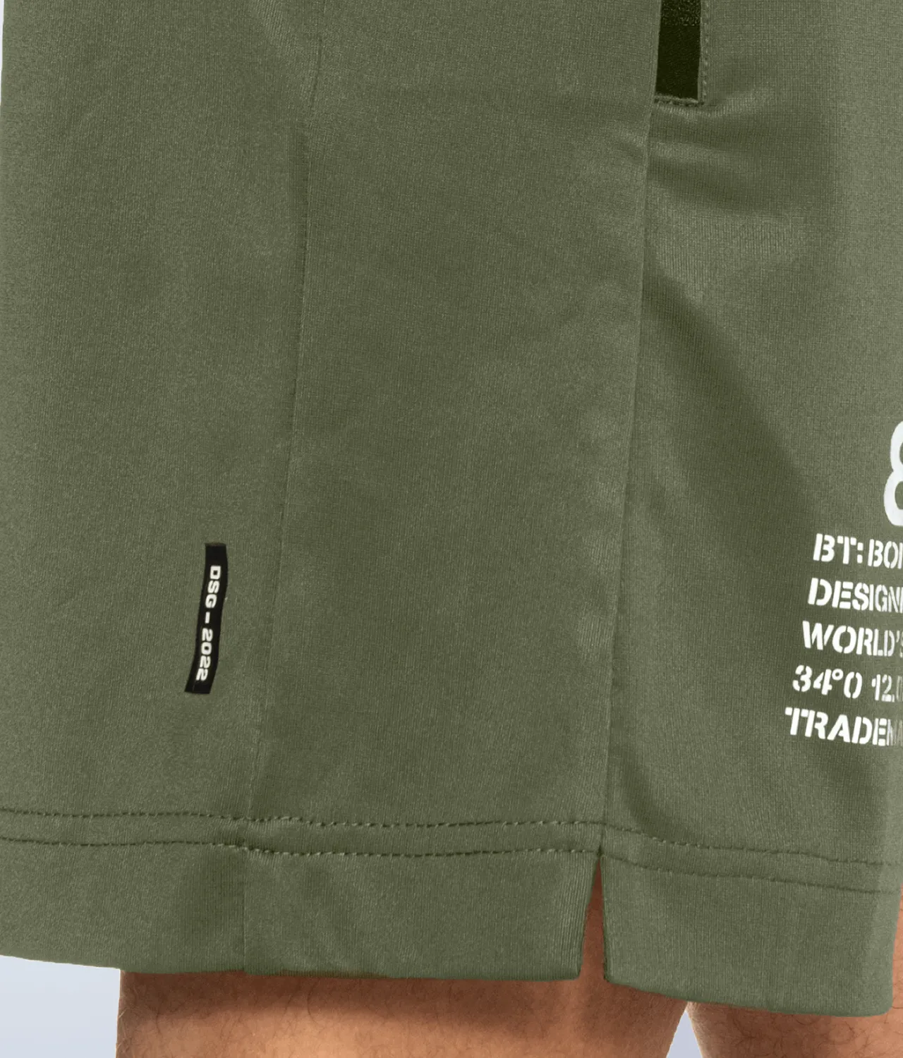 Born Tough Momentum 9" Running Shorts for Men Military Green