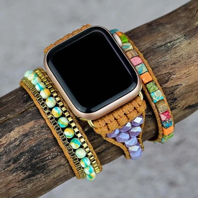 Custom DIY Luxury Strap for Apple Watch Band Series 7 6 5 4 Jewelry Women Belt Resin Bracelet iWatch 38/40/41mm 42/44/45mm |Watchbands|