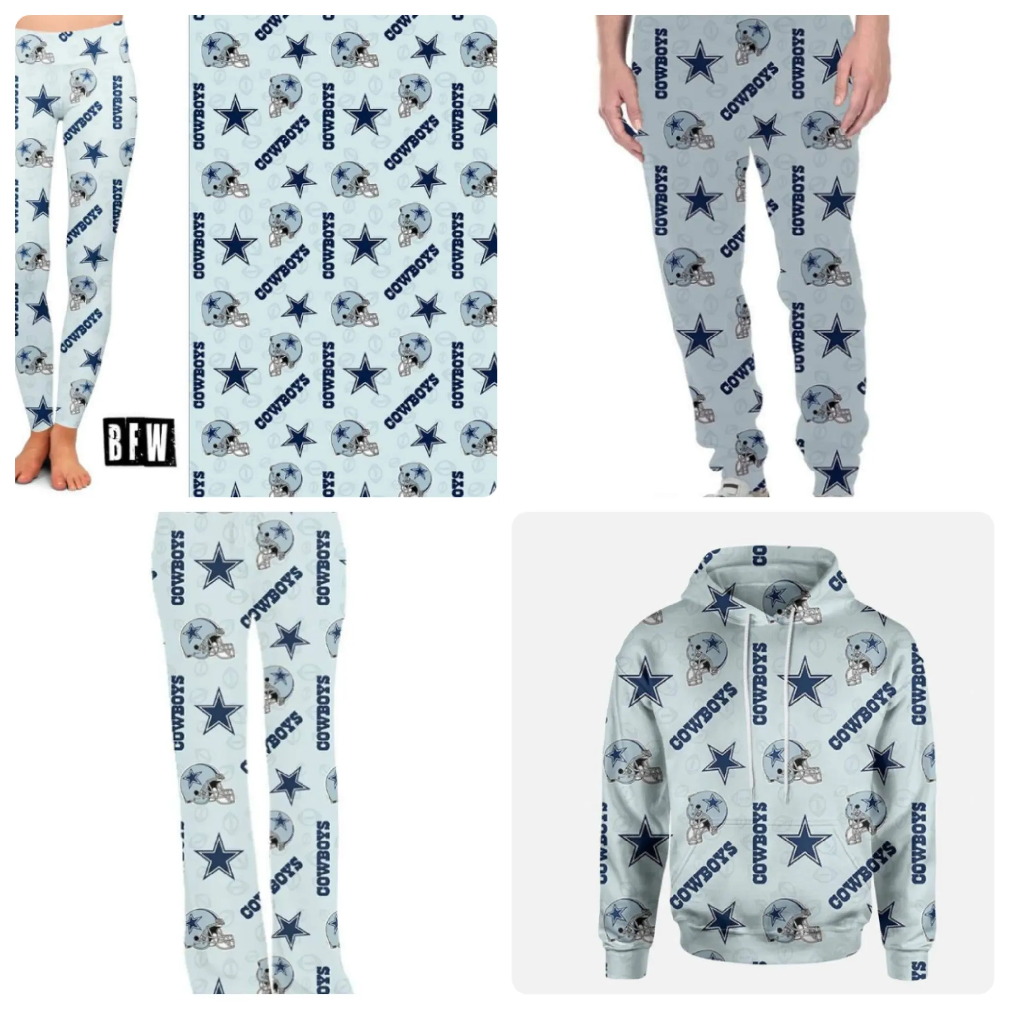 Dallas legging, lounge pants, joggers and zip up hoodies