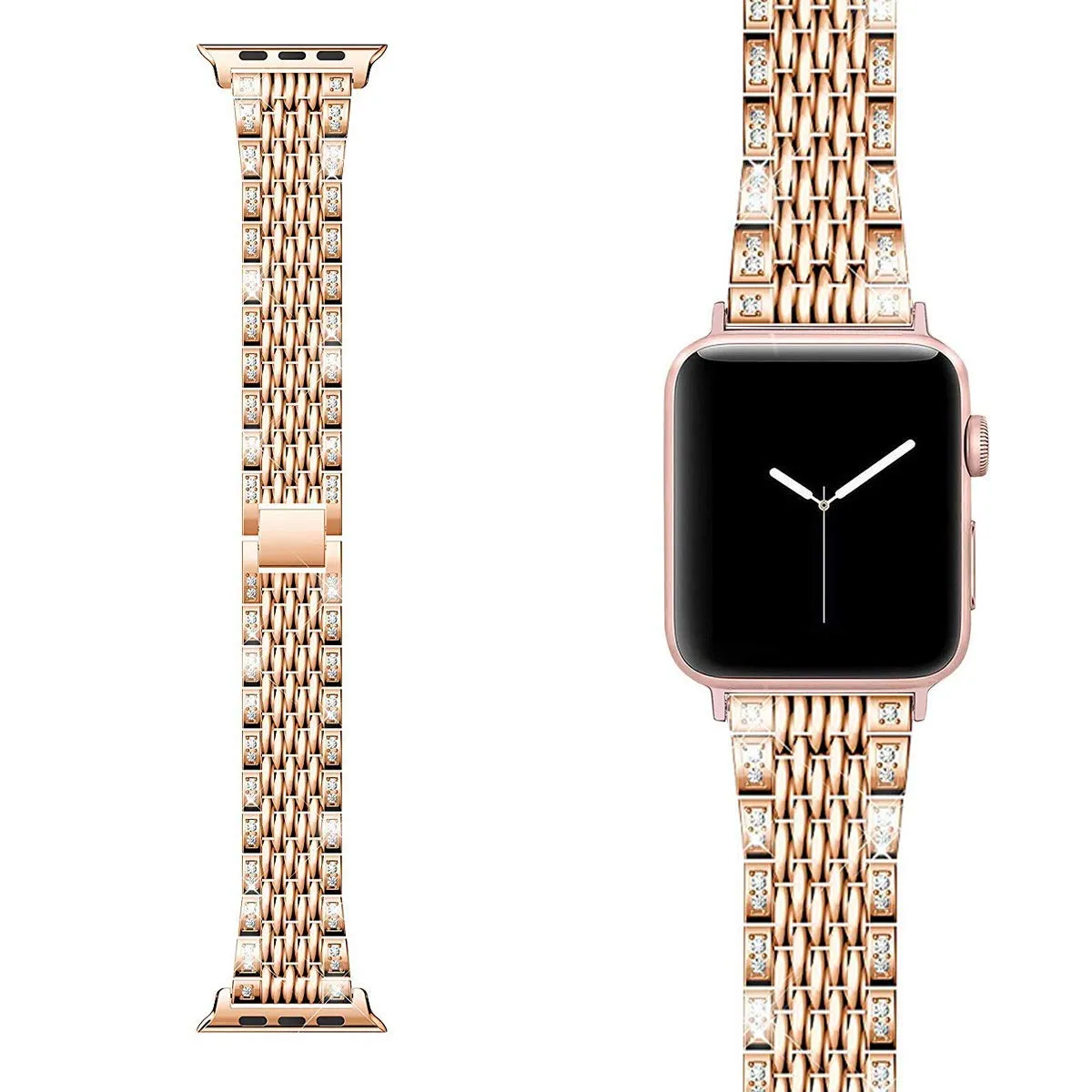 Diamond Strap for Apple Series 7 6 5 Band High-Quality Steel Bracelet