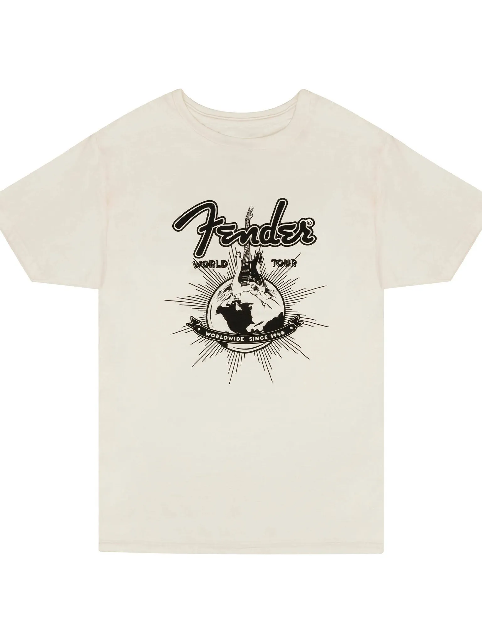 Fender World Tour T-Shirt, Vintage White, Large