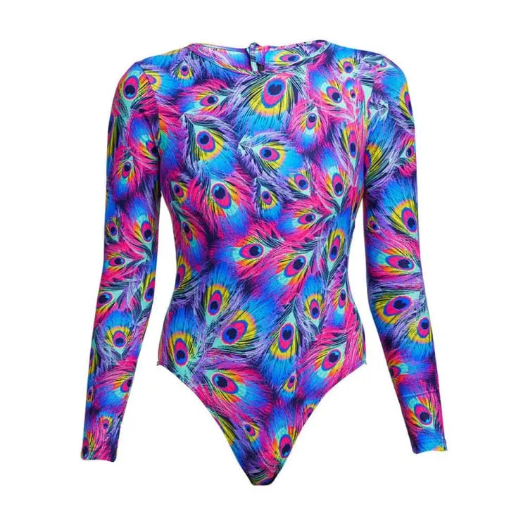 Funkita Women Long Shot One Piece-Peacock