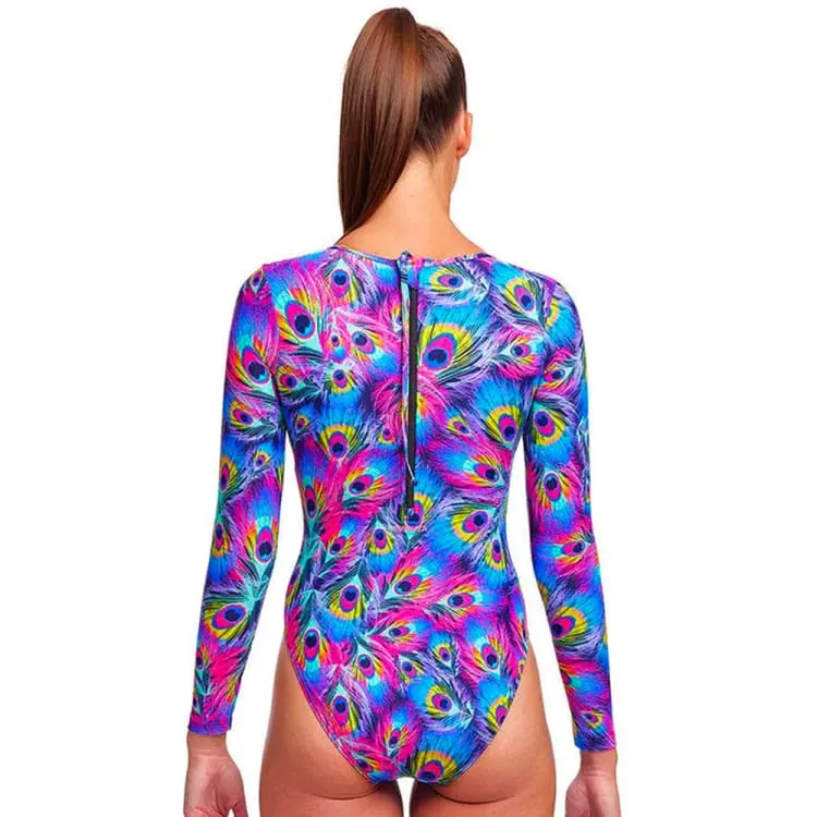 Funkita Women Long Shot One Piece-Peacock