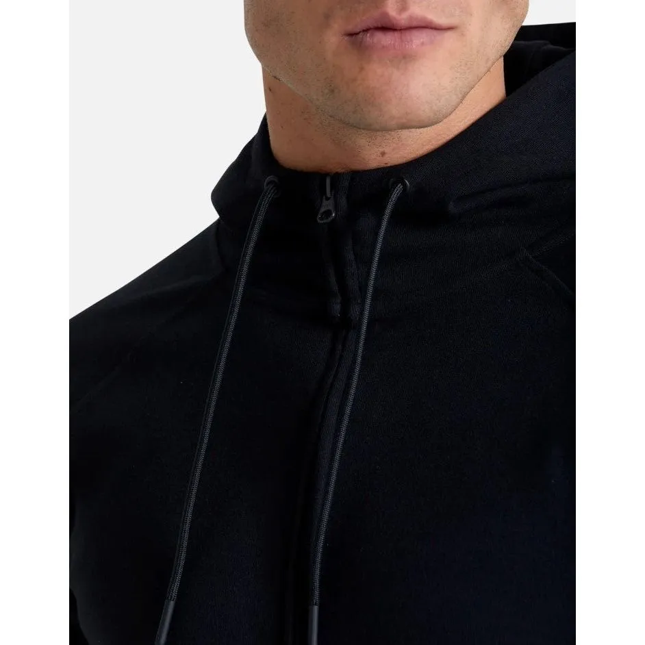 Gym Coffee Mens Essential Full Zip Sweater Black