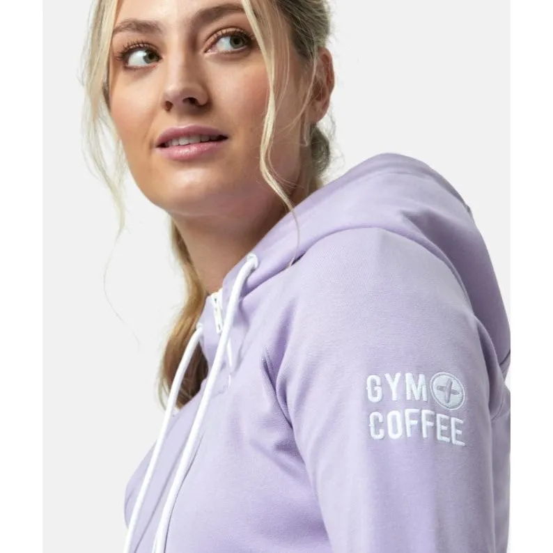 Gym Coffee Womens Chill Zip Hoodie Lilac