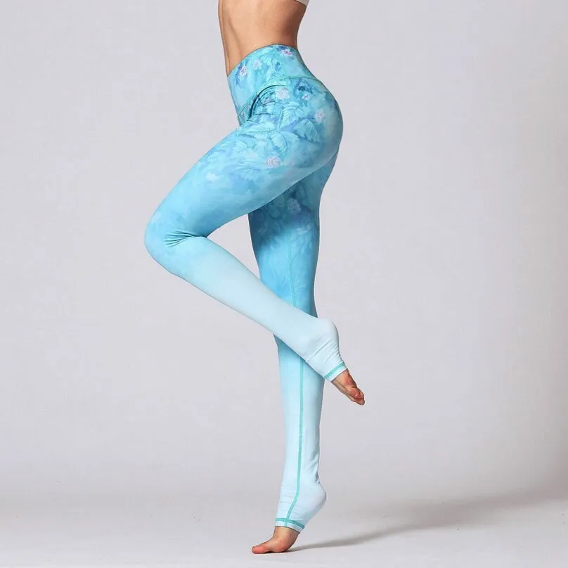 KittenAlarm - Mojoyce Cloud Hide Yoga Pants Flower Sports Leggings  High Waist Sexy Women Long Tights Running Trouser Workout Plus Size Tummy Control