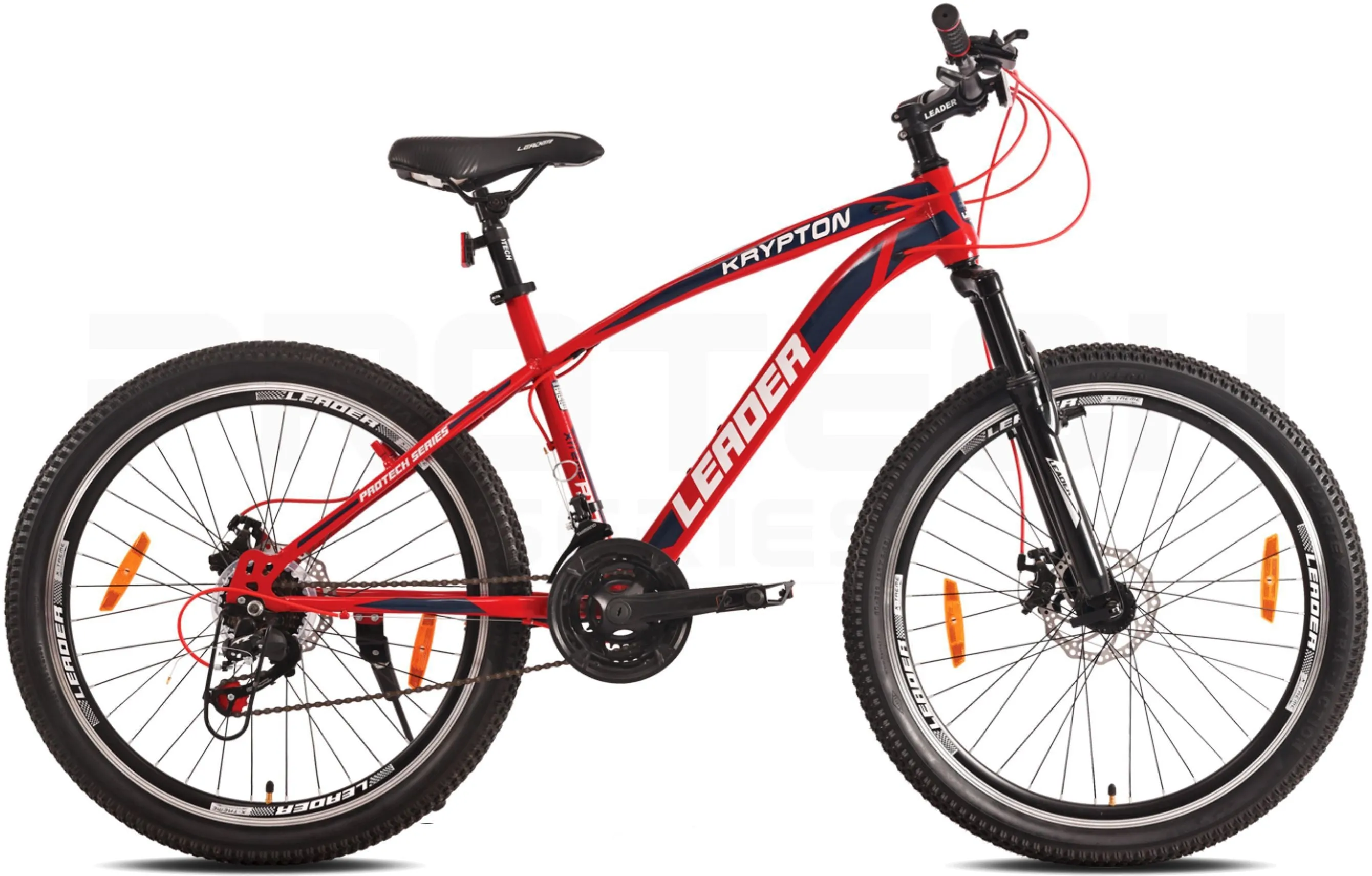 Krypton 26t 21 Speed Mtb Cycle With Dual Disc Brake And Front Suspension 26 T Hybrid Cycle/city Bike (21 Gear | Red)