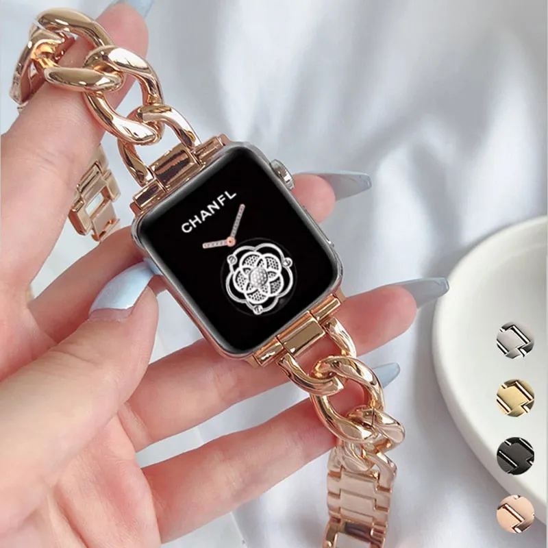 Luxury Women Bracelet for Apple Watch Band Series 7 6 5 High Quality Steel Correas iWatch 38mm 40mm 41mm 42mm 44mm 45mm Wristband |Watchbands|