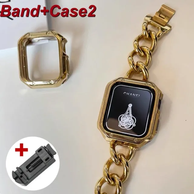 Luxury Women Bracelet for Apple Watch Band Series 7 6 5 High Quality Steel Correas iWatch 38mm 40mm 41mm 42mm 44mm 45mm Wristband |Watchbands|