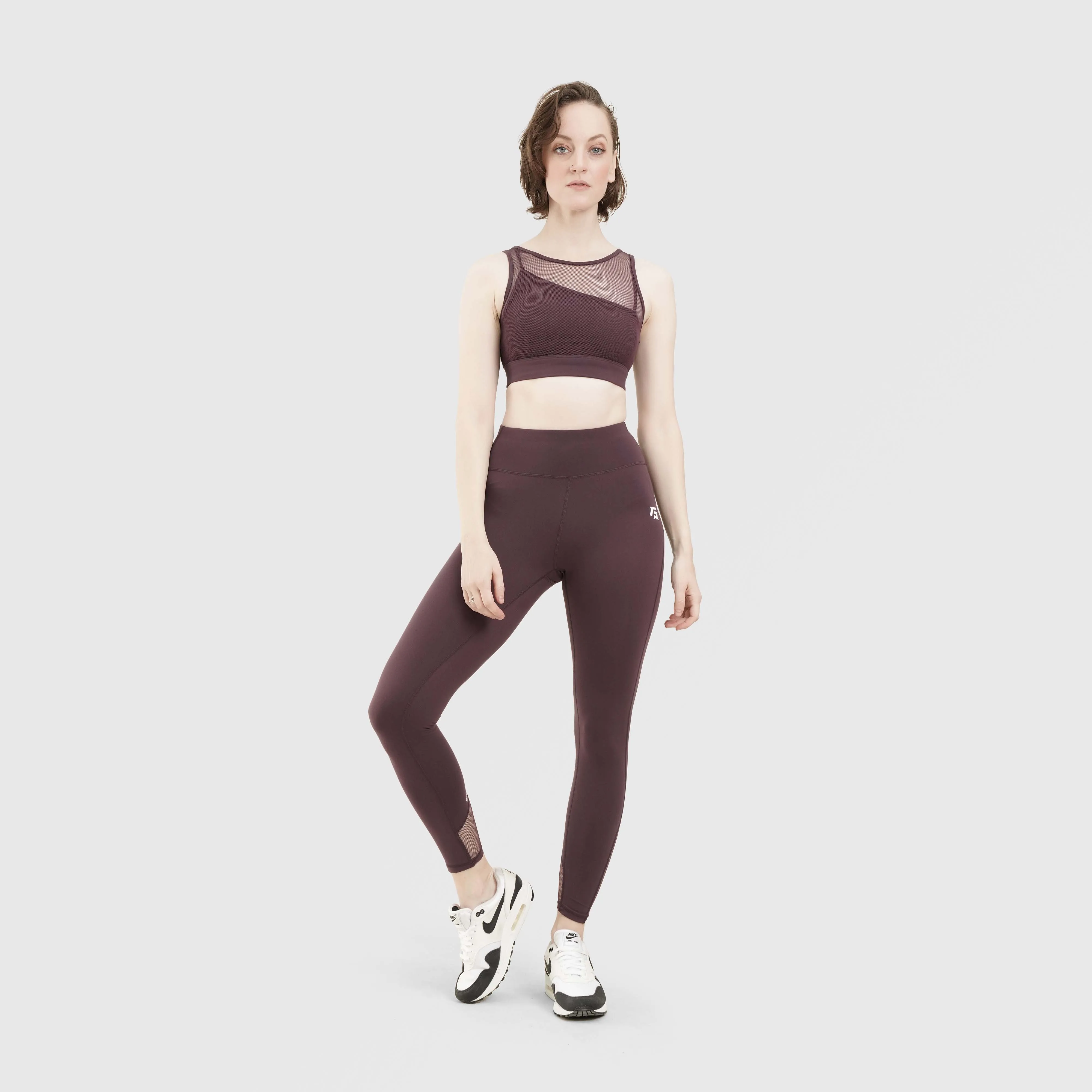 Mesh Sports Bra (Burgundy)