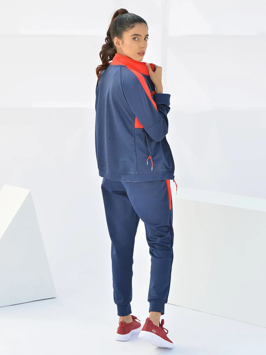 Reborn - Tracksuit - Navy Blue / Scarlet Red