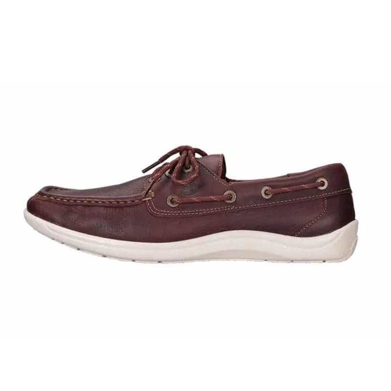 SAS MEN Decksider Lace Up Boat Shoe BROWN Made in USA  Brandy's Shoes