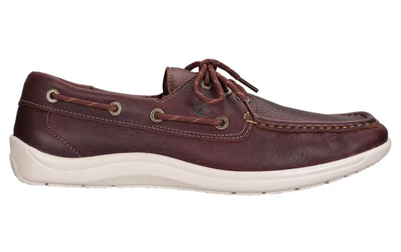 SAS MEN Decksider Lace Up Boat Shoe BROWN Made in USA  Brandy's Shoes