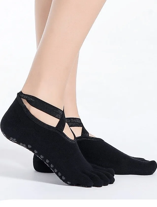 Stylish Women's Anti-Slip Sports Socks with Split Toes - SF0334