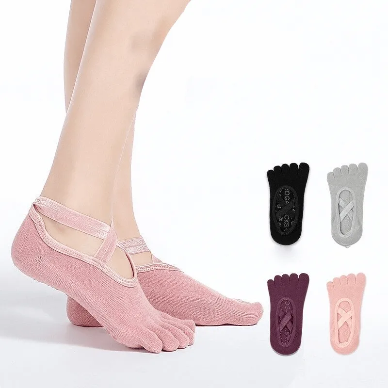 Stylish Women's Anti-Slip Sports Socks with Split Toes - SF0334