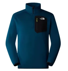 The North Face Mens Jacket Crest ¼ Zip Midnight Petrol