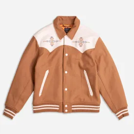 WESTERN BLOUSON VARSITY JACKET - BROWN SUGAR