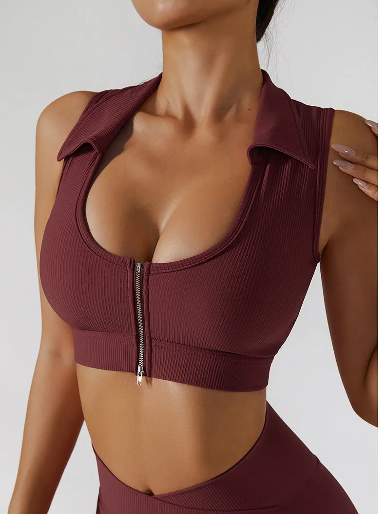 Wholesale Women's Front Zipper Cross Push-Up Bra