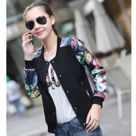 Women jackets winter outerwear female plus size clothing short design thin outerwear baseball uniform female slim jacket