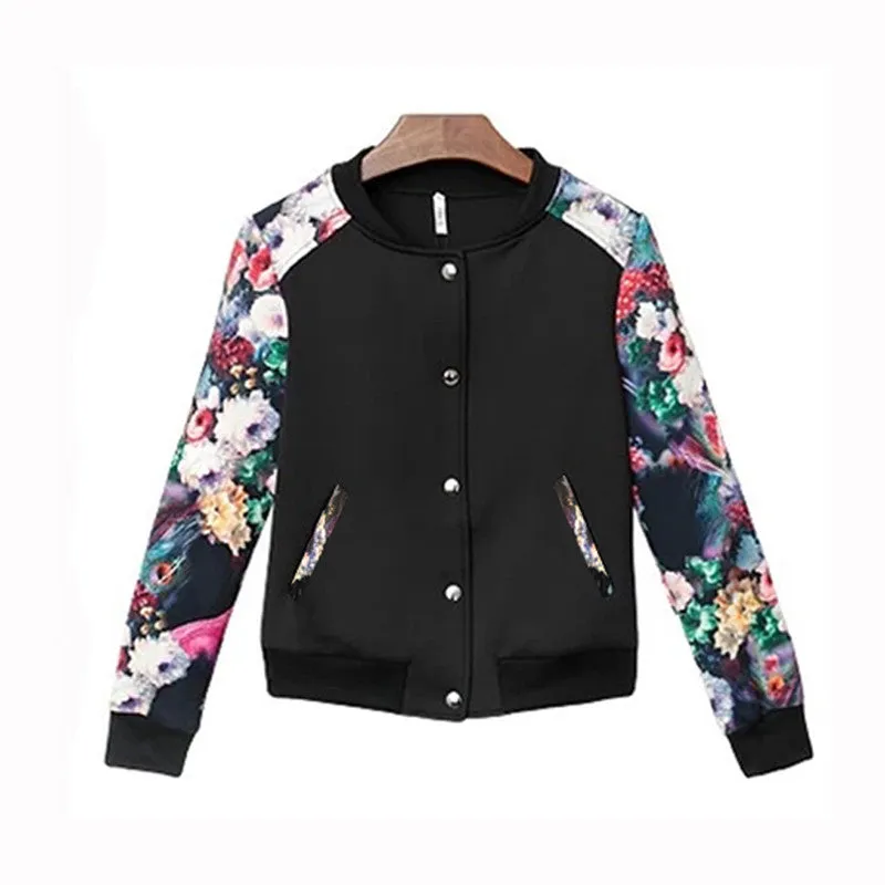 Women jackets winter outerwear female plus size clothing short design thin outerwear baseball uniform female slim jacket