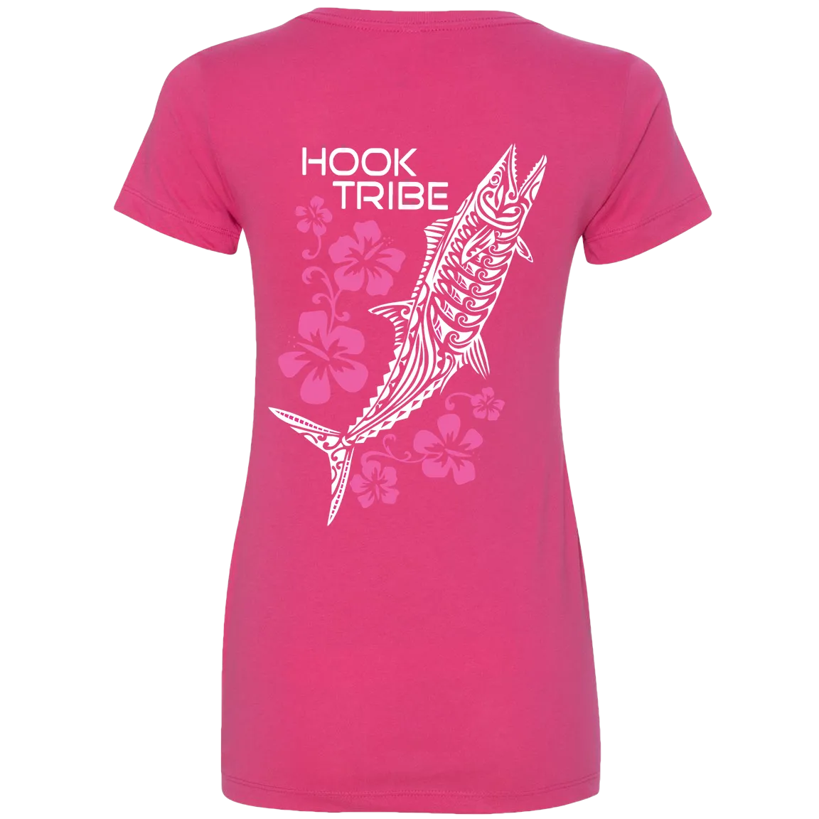 Women's Kingfish & Flowers V-Neck Tee