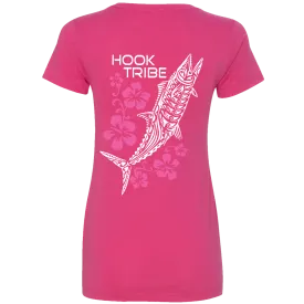 Women's Kingfish & Flowers V-Neck Tee