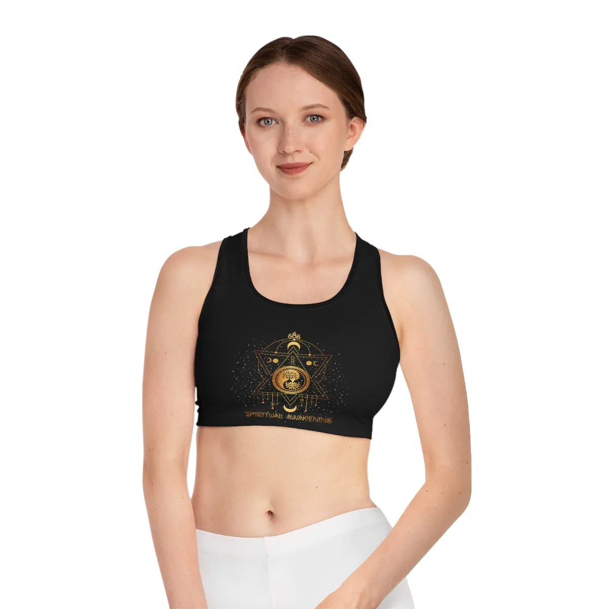 Yoga Spiritual Meditation Women Sports Bra - Awakening 888 Angel Number